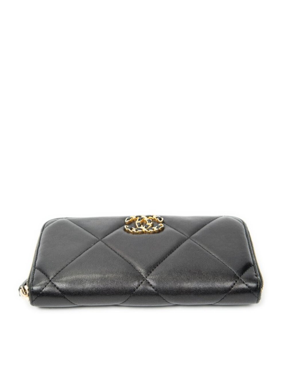 Chanel Zip Around Wallet Black Quilted Lambskin Leather - Picture 3 of 6